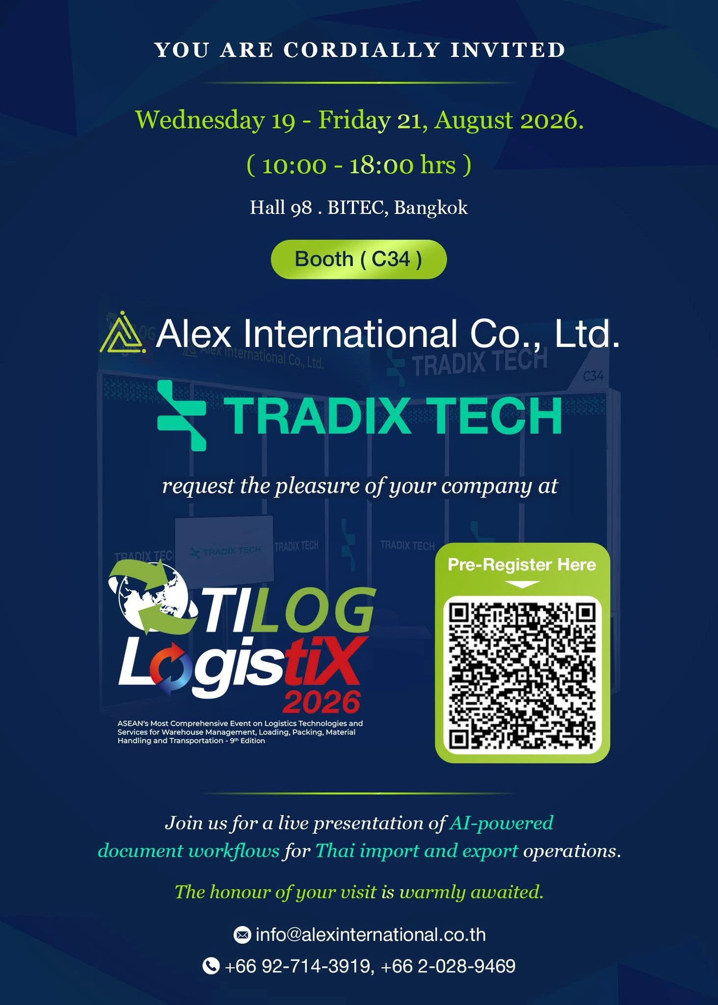 TILOG–LOGISTIX 2026 booth photo 1